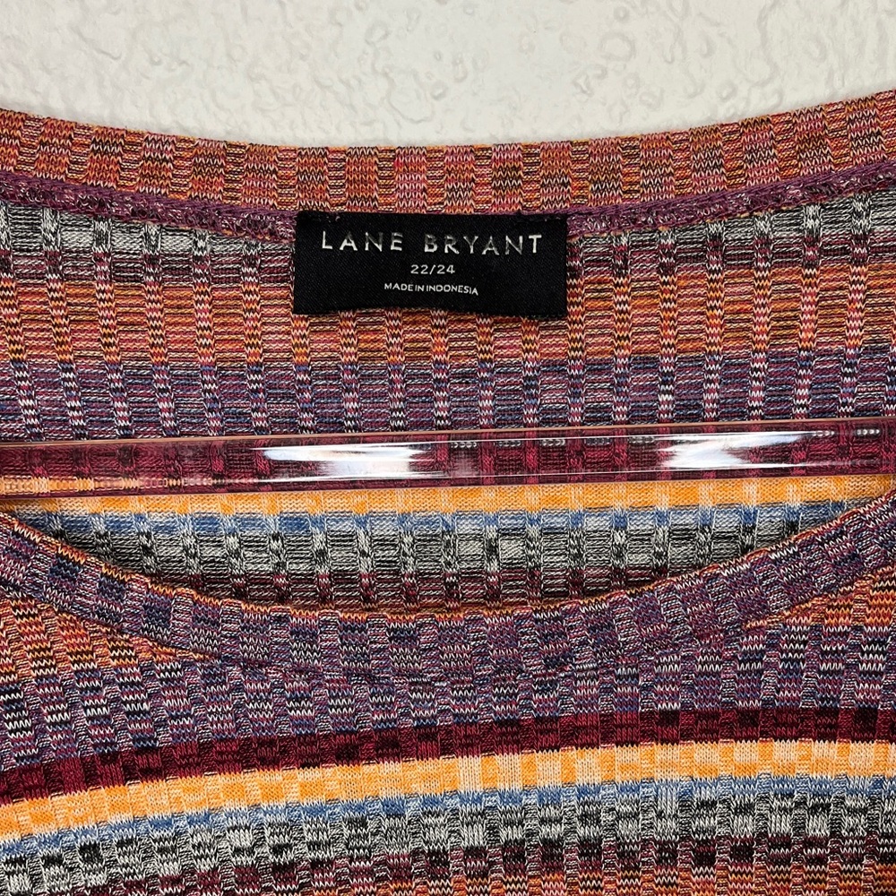Lane Bryant size 22/24 Fitted Crop Adjustable Drawcord-Detail Long Sleeve Tee - Picture 5 of 6